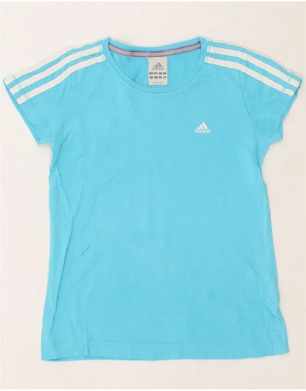 ADIDAS Girls T-Shirt Top 11-12 Years Blue